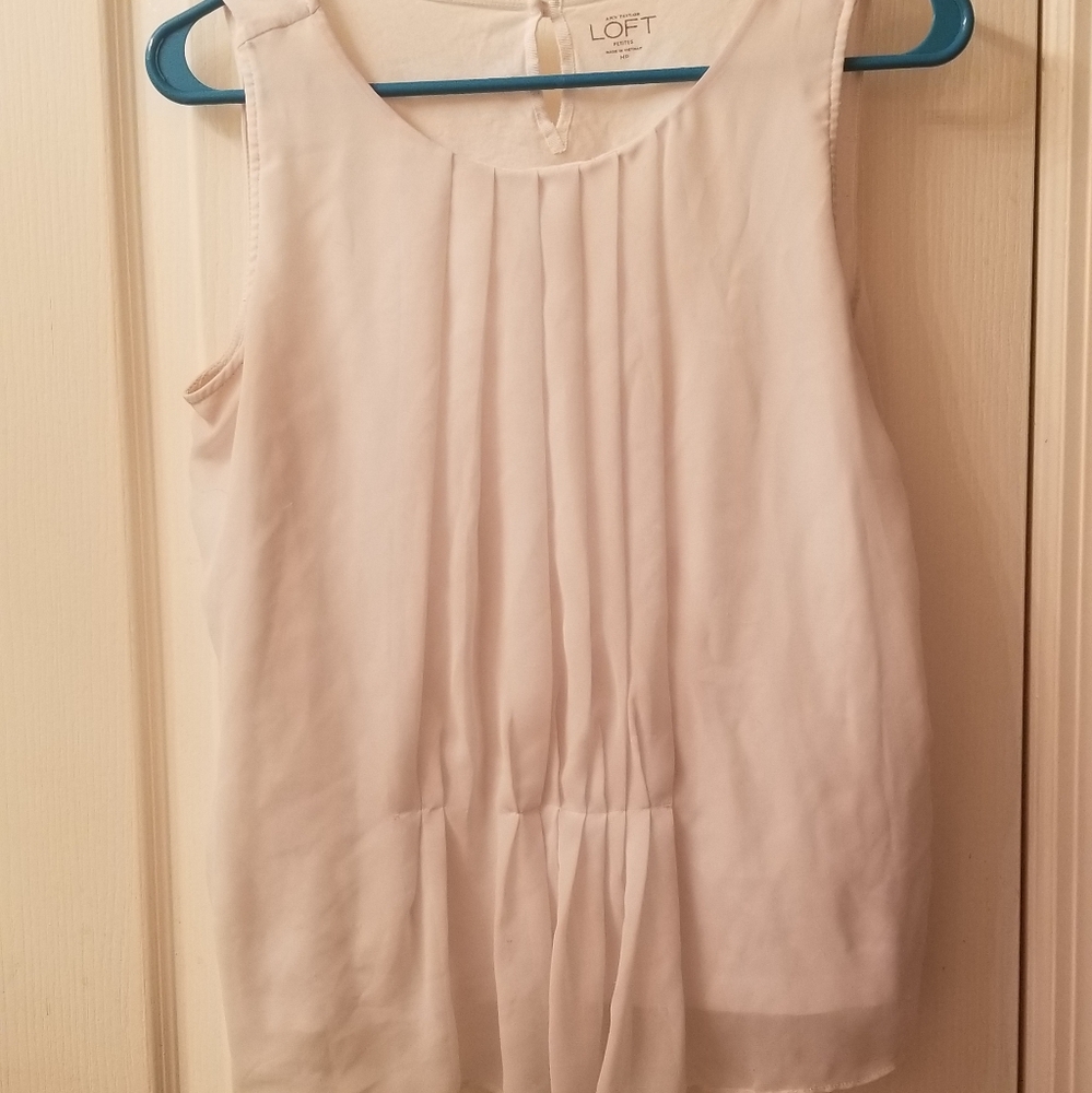 White cinched blouse